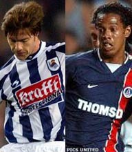 ManU dingt naar Xabi Alonso en Ronaldinho