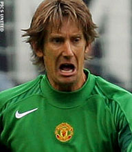 Van der Sar met Man United tegen Ajax