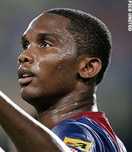 Samuel Eto'o in januari terug op training Barça