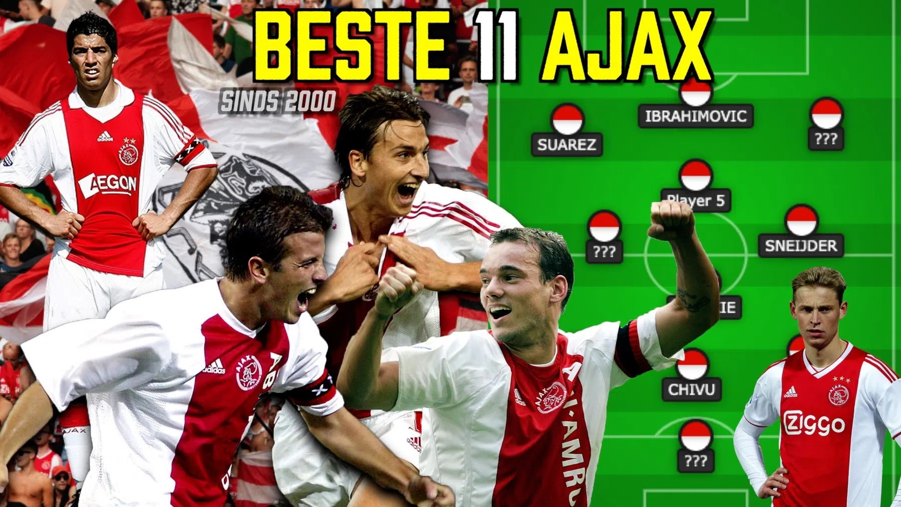 Beste elf Ajax: sterrenensemble met Zlatan, Suárez, Sneijder en Frenkie