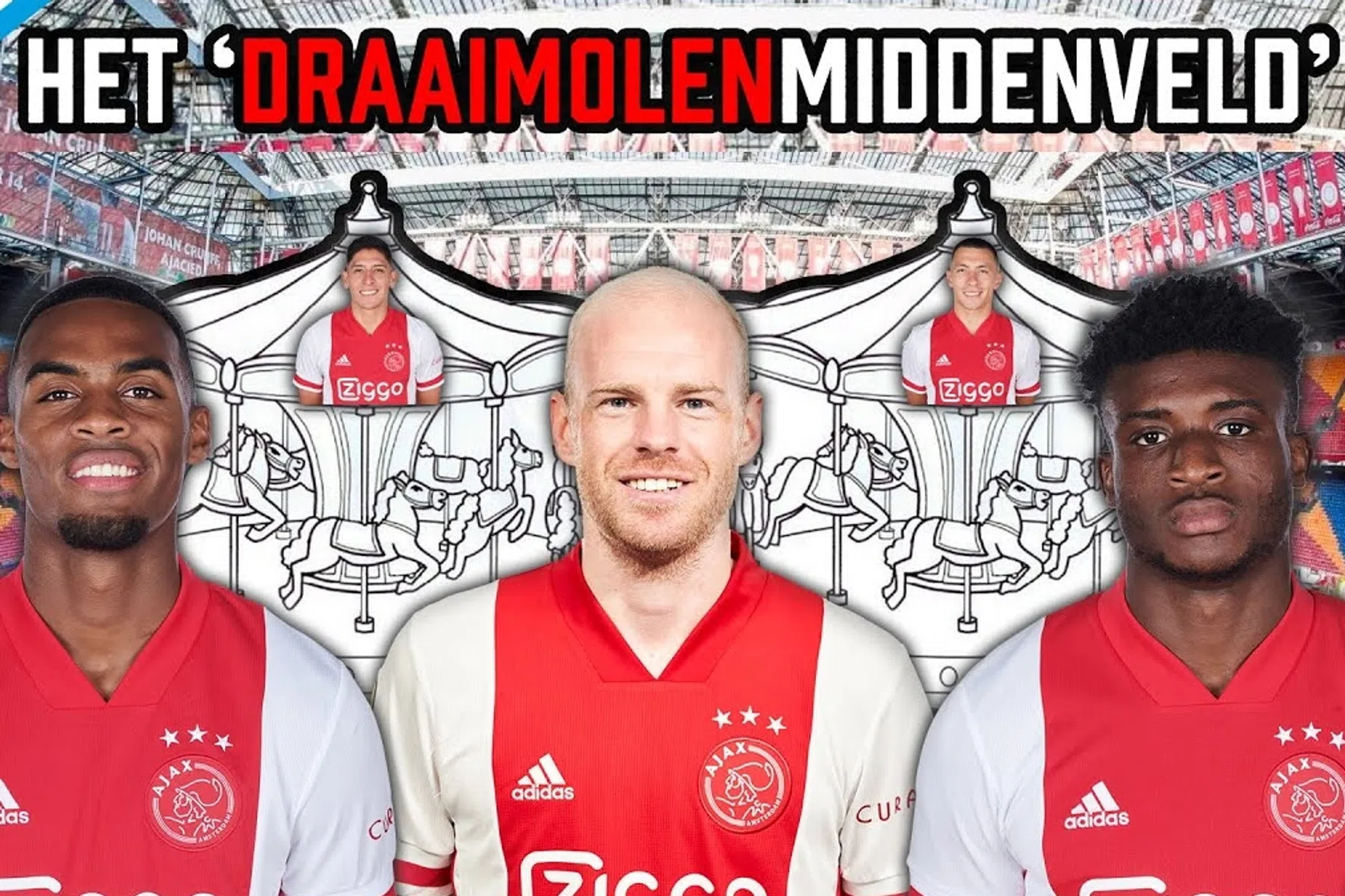 'Gravenberch, Kudus en Klaassen vormen het draaimolen-middenveld van Ajax'