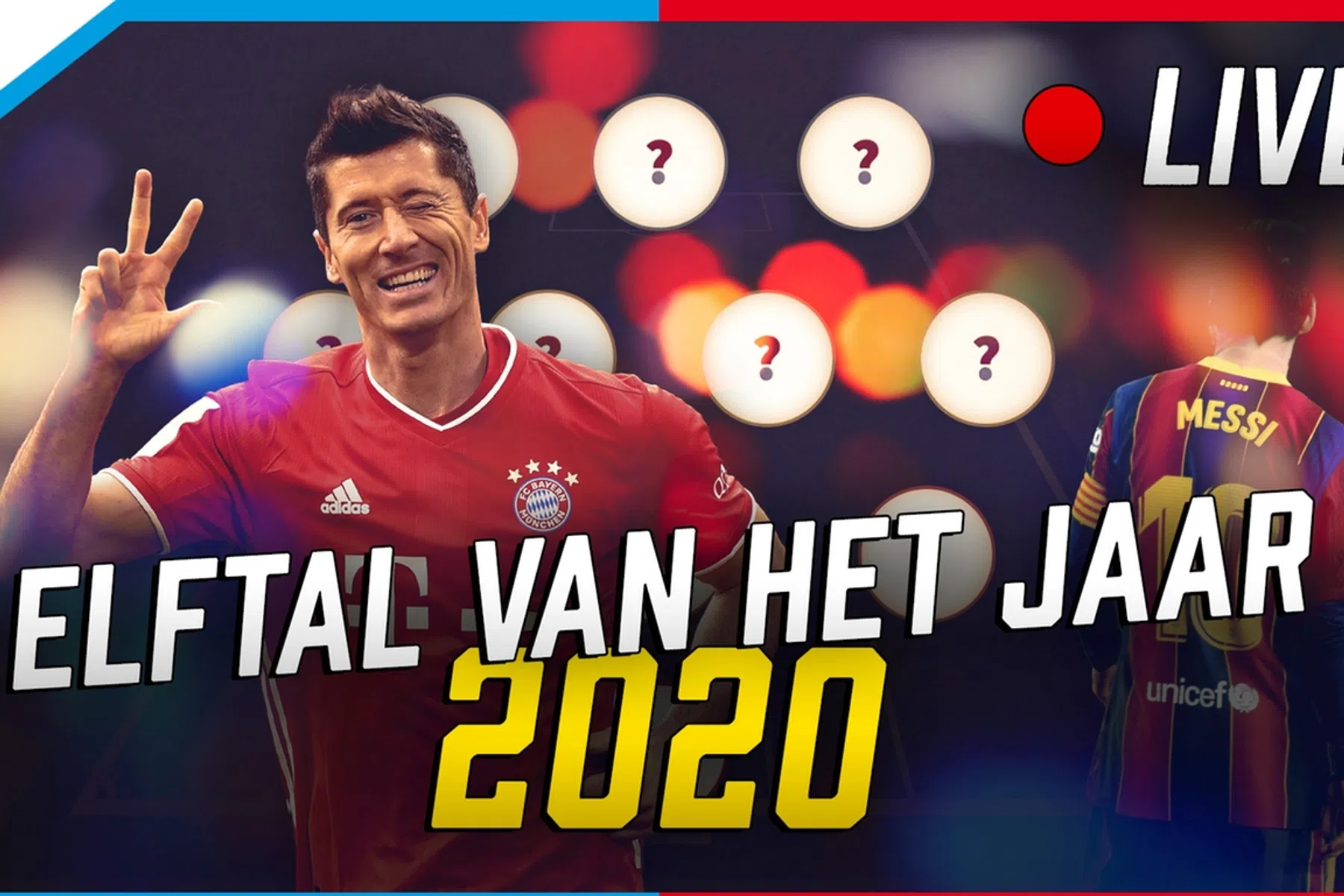 Messi en Ronaldo grote afwezigen in Elftal van het Jaar 2020