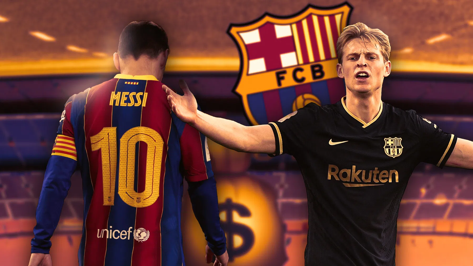 Barcelona staat op omvallen: moeten Frenkie en Messi worden verkocht?