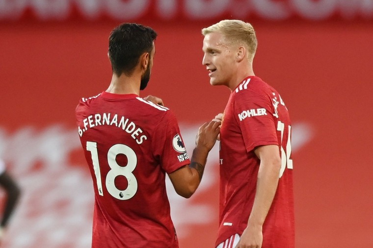 Fernandes herkent kwaliteiten ploeggenoot: 'Van de Beek speelde goed zonder bal'