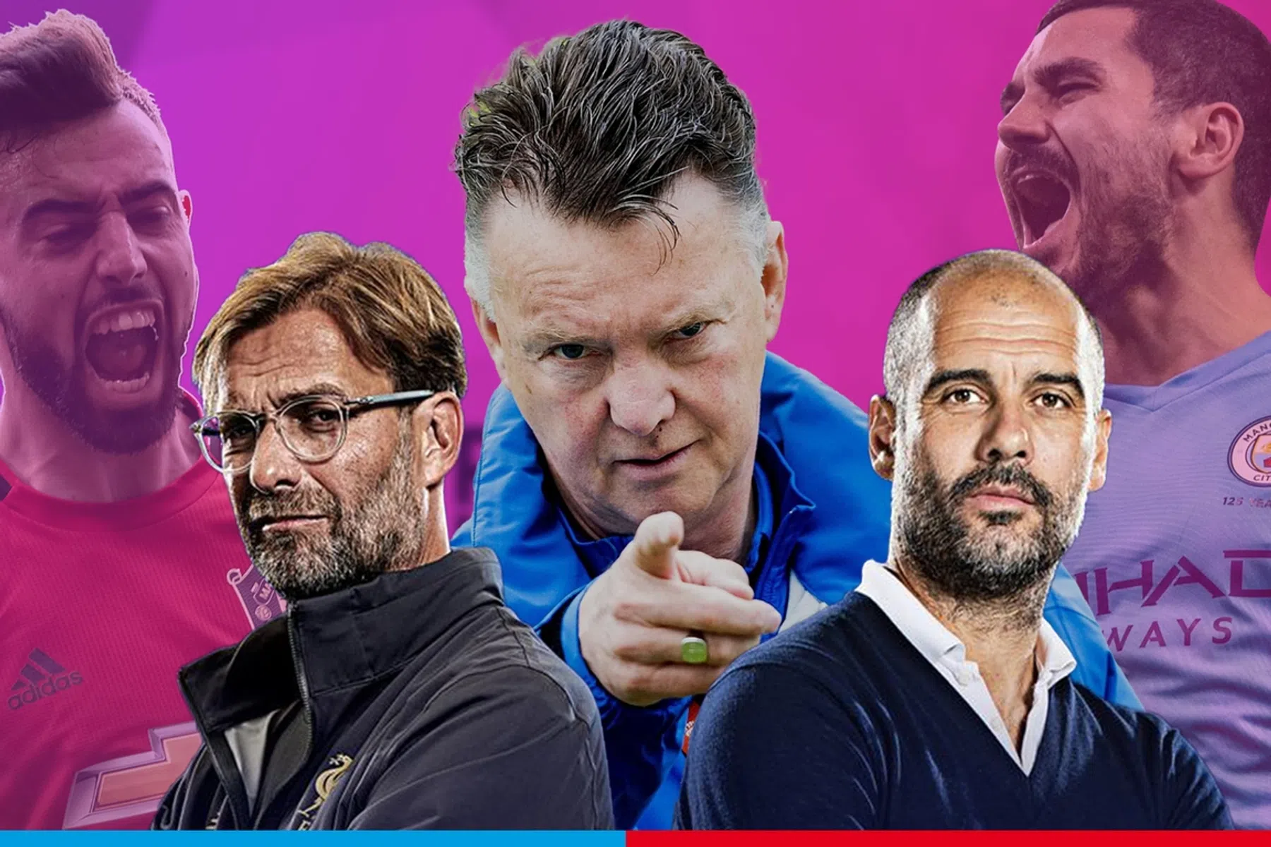 Van Gaal blij met ontwikkeling Guardiola: 'Aanpassen en op eigen helft'