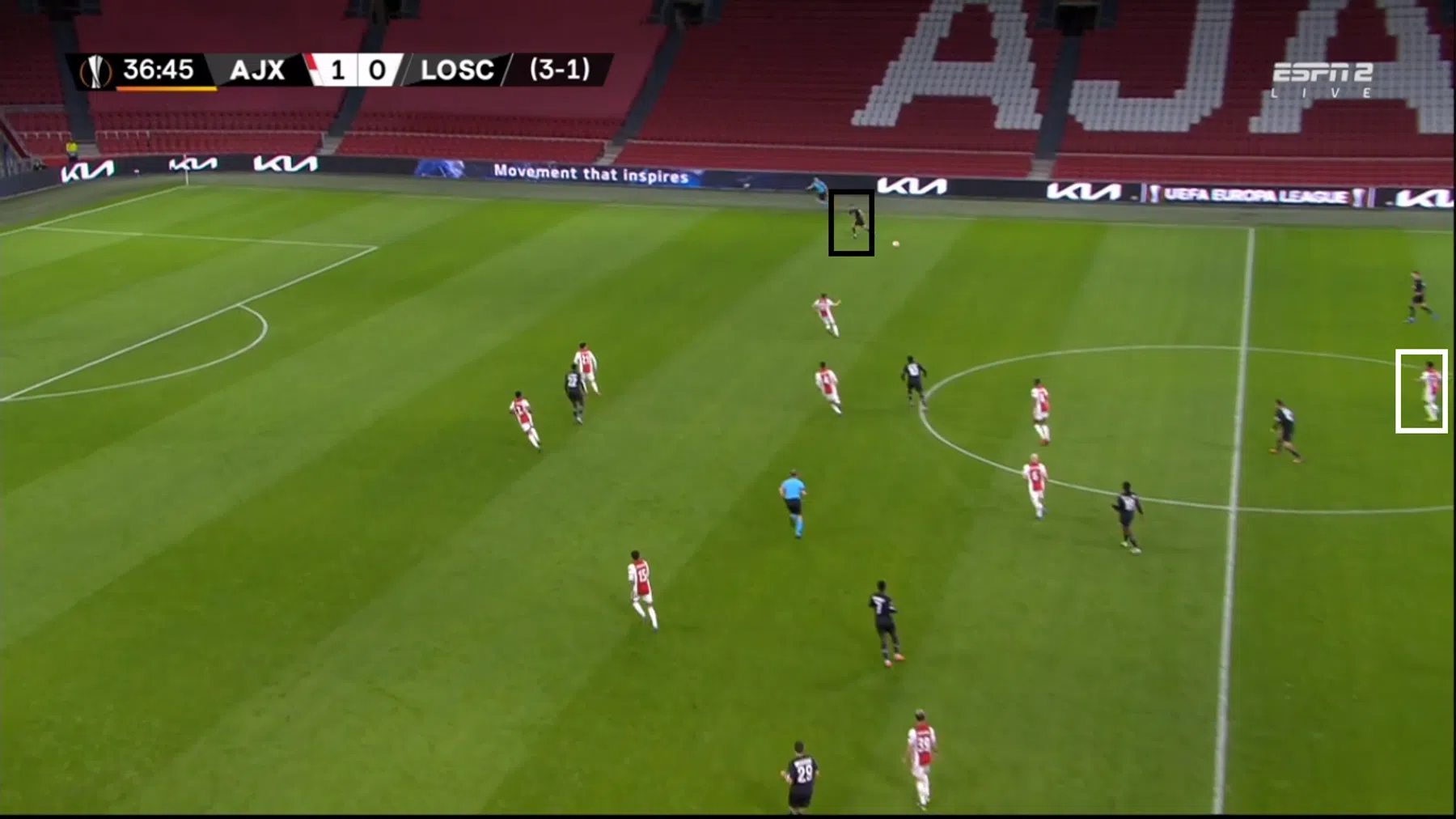 Het verdedigende geschutter van Ajax begint voorin