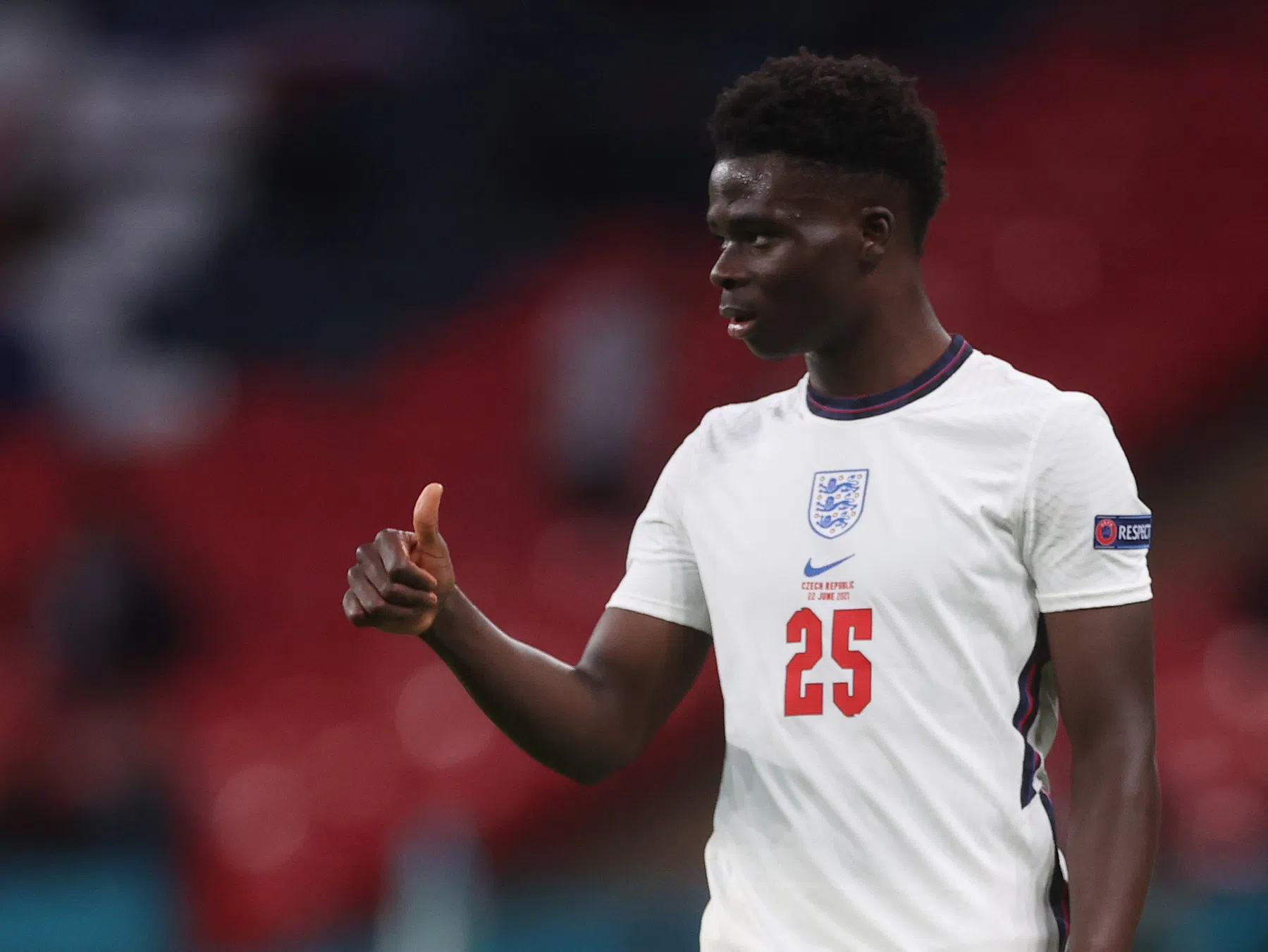 Droomavond Saka na EK-debuut op Wembley: 'Ik woonde hier om de hoek'