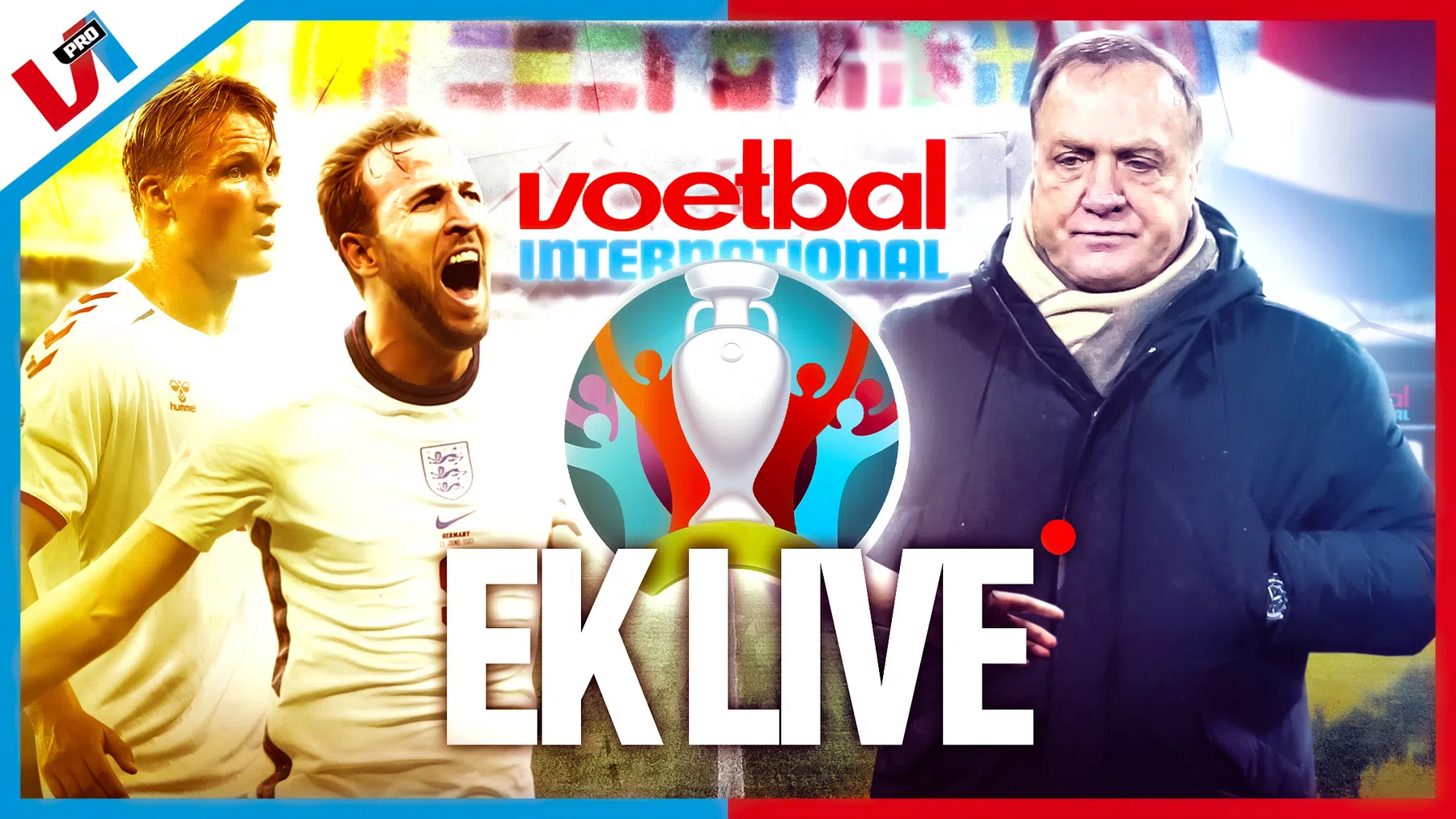 VI EK Live: Kees Jansma ontvangt Dick Advocaat en Cor Pot