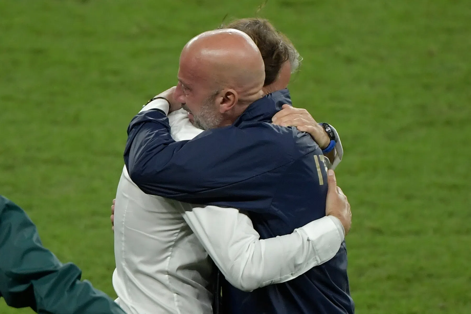 De innige omhelzing tussen Mancini en Vialli is voor altijd