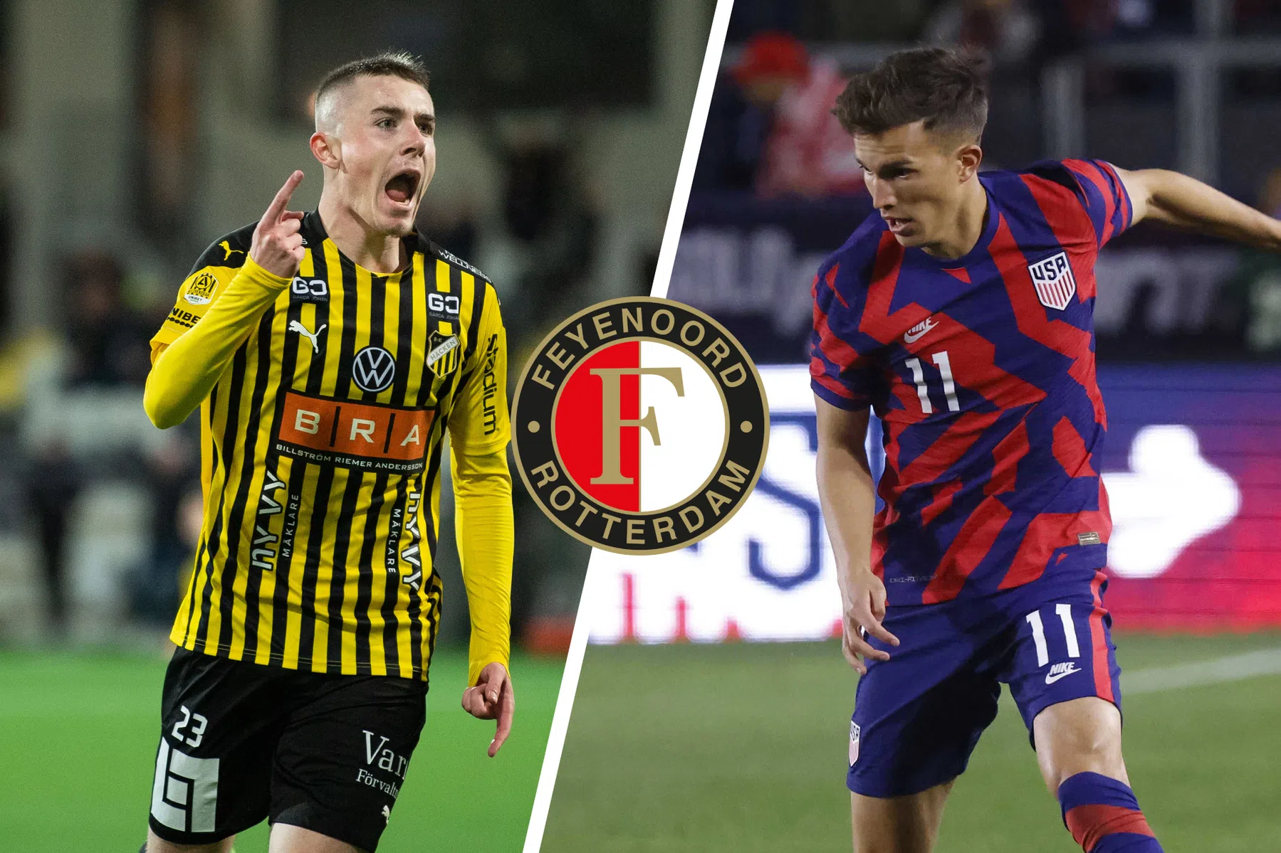 Feyenoord haalt met Bassett en Walemark het bord van schoot