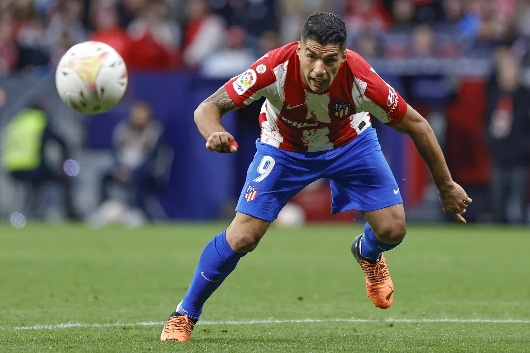 Alle emoties komen los bij Suárez na laatste speelminuut voor Atlético in Madrid