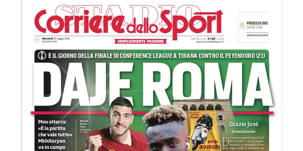 Italiaanse sportkrant geeft speciale finale-editie uit in Tirana