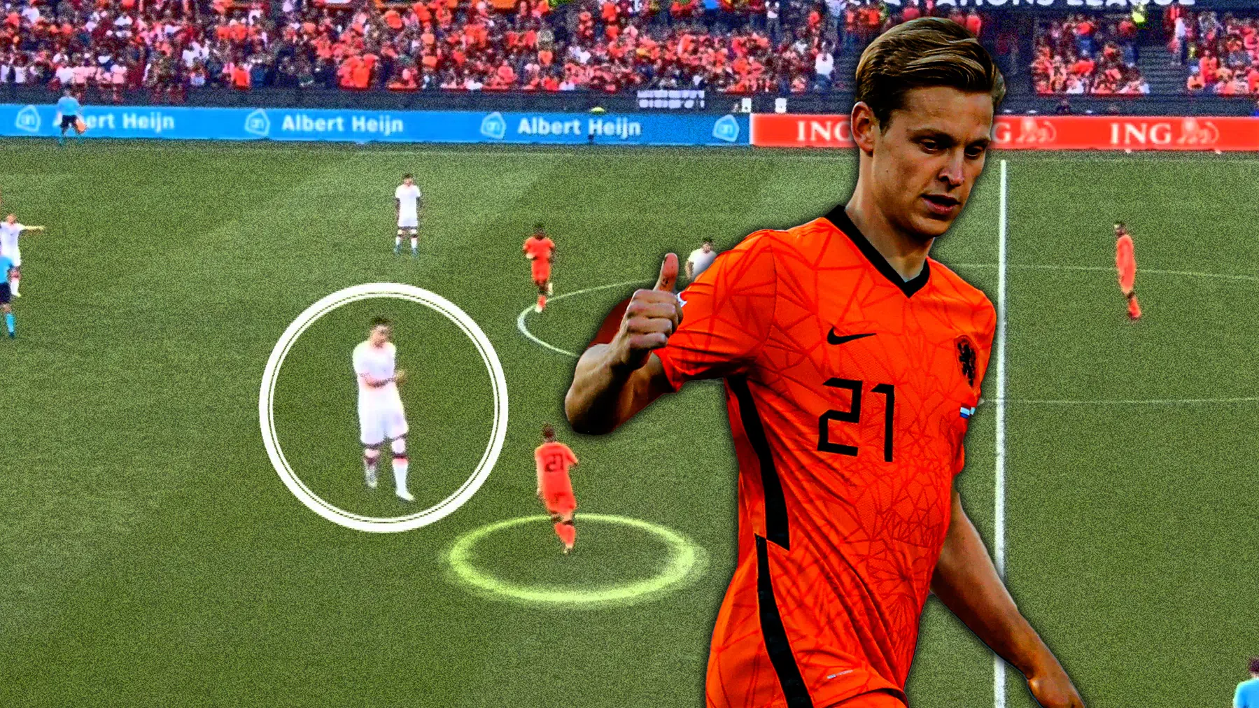 Zet een mannetje op Frenkie de Jong en Oranje is direct een klasse minder
