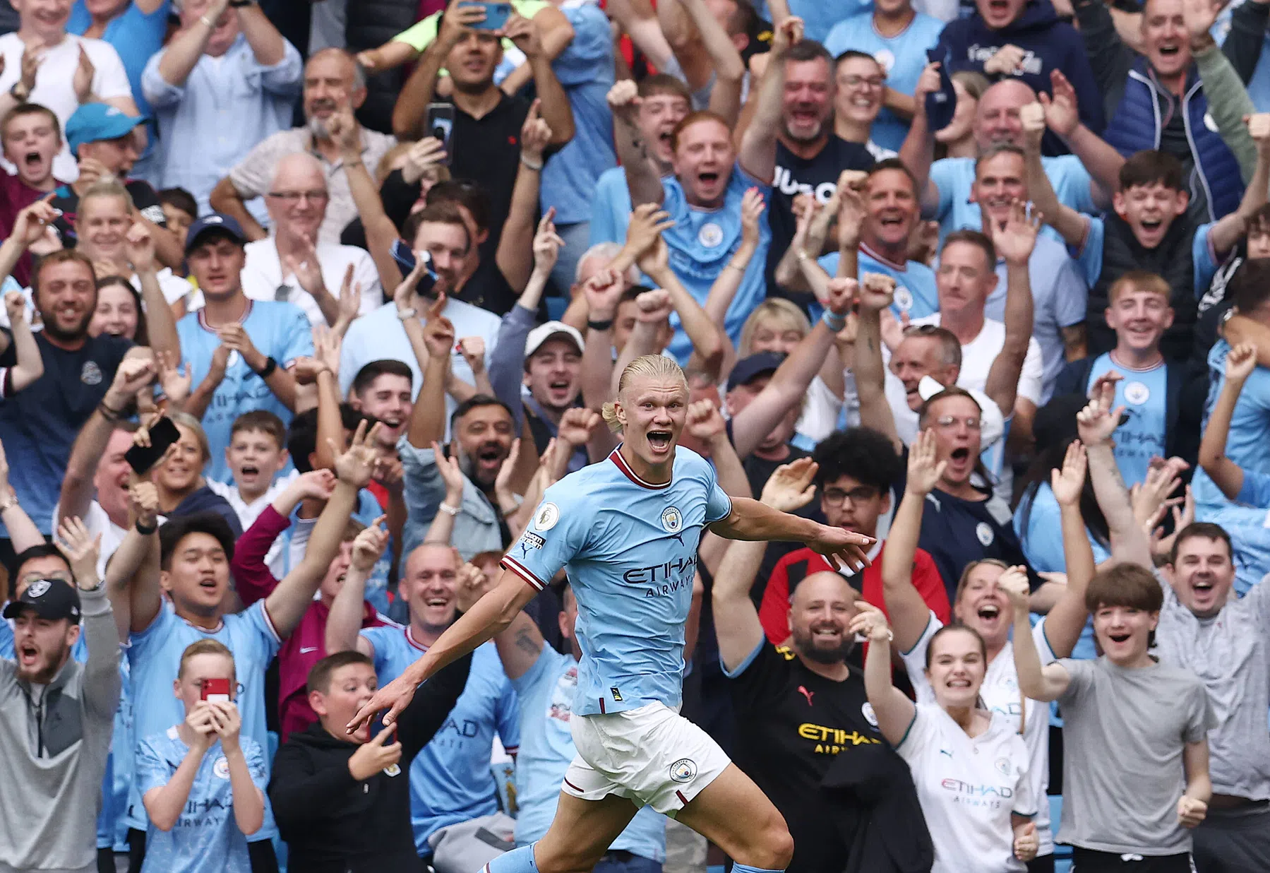 Haaland is goud waard met eerste hattrick voor Man City