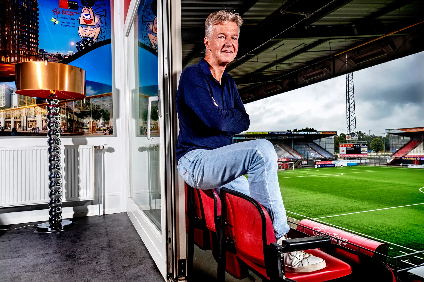 Ronald Lubbers, markante leider van FC Emmen