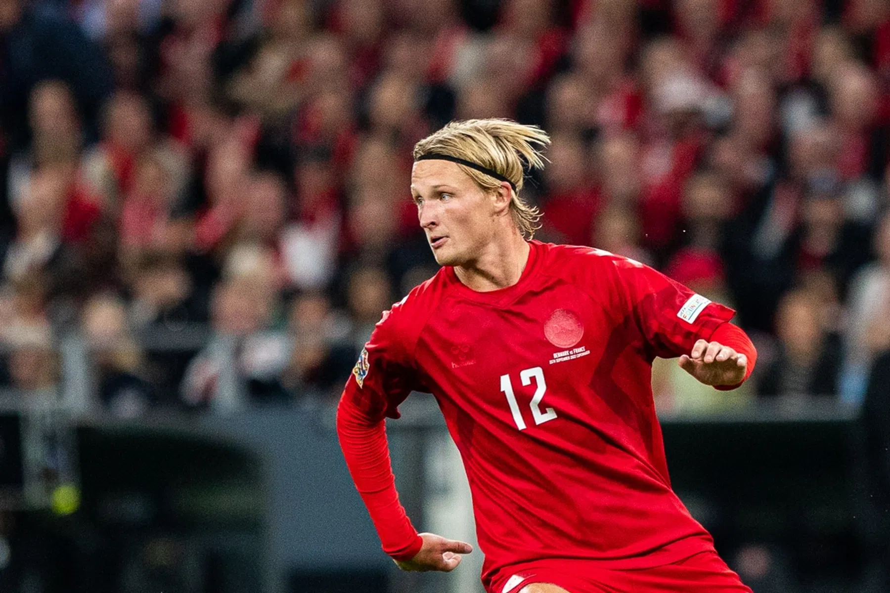 Dolberg extra gelukkig met zijn goal tegen Frankrijk