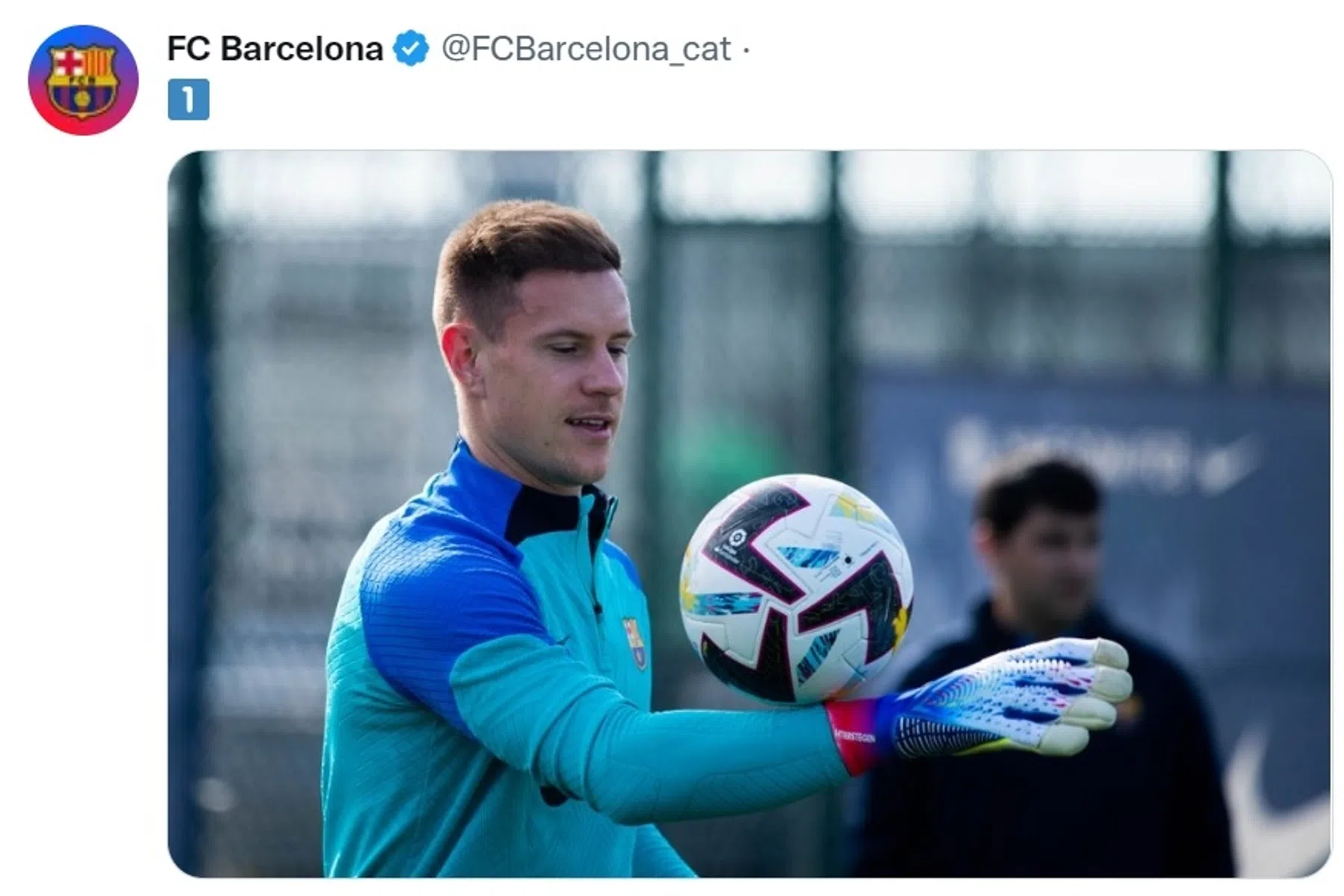Barcelona plaatst wel heel toevallig een foto van Ter Stegen