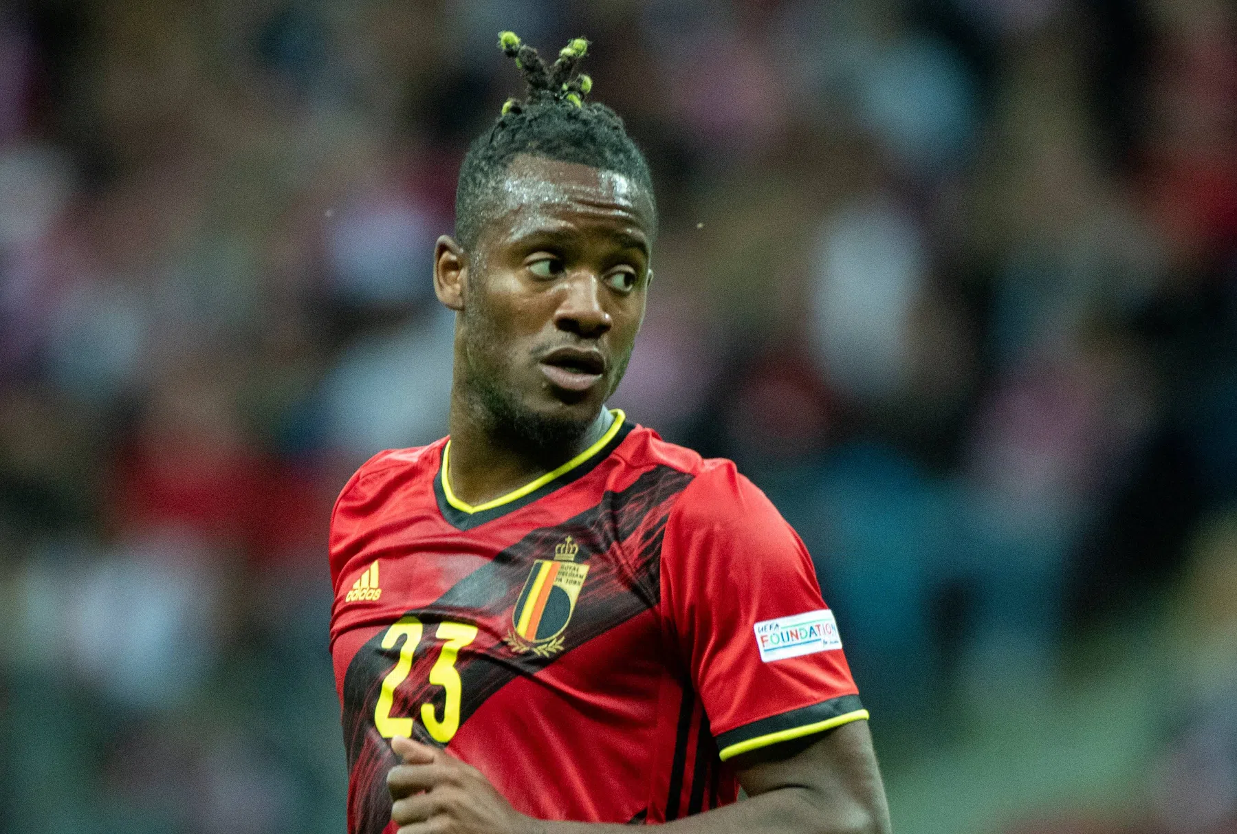 Zelfspot in optima forma: Batshuayi wijst op eigen WK-flater