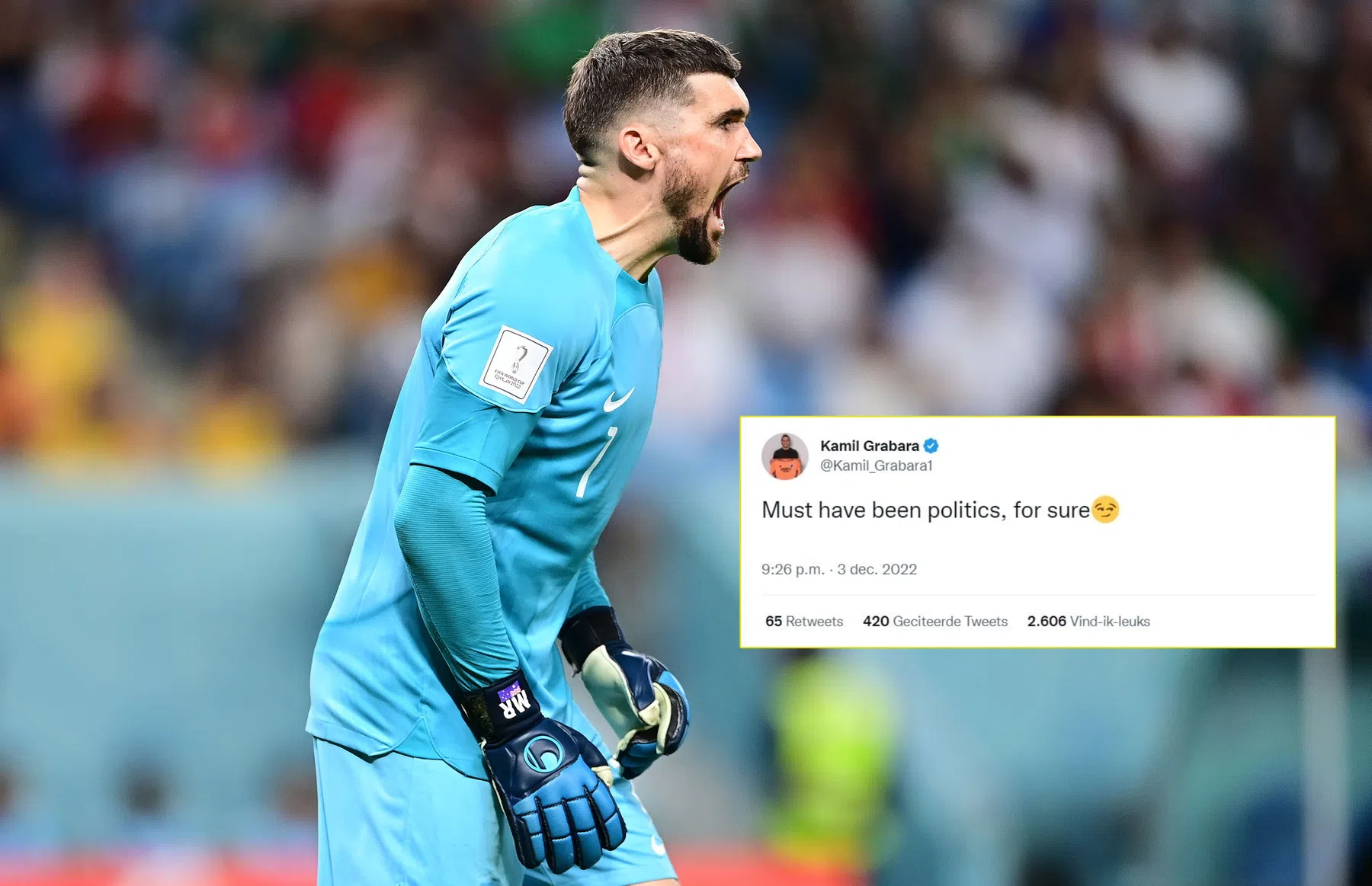 Niet de nederlaag, maar een stekelige tweet voer voor discussie in Australië