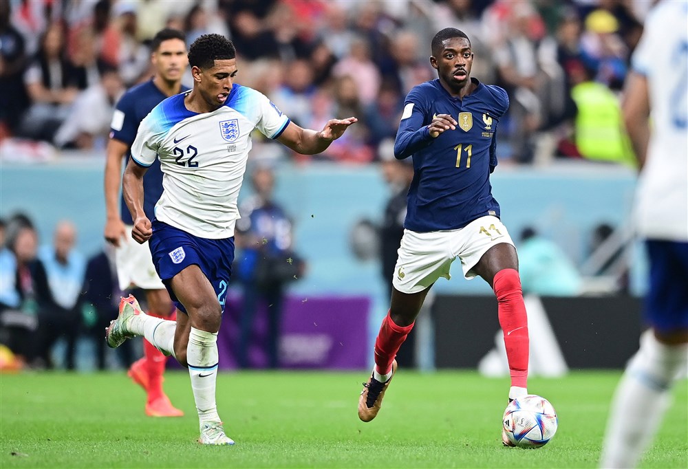 Het slingerpad van Ousmane Dembélé, straalmotor 2 van Frankrijk