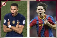 Thumbnail for article: De balans van de grootheden: Mbappé loopt ruim voor op schema Messi
