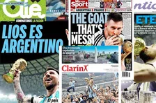 Thumbnail for article: Zo zien de (Argentijnse) voorpagina's eruit: 'Gloria eterna'
