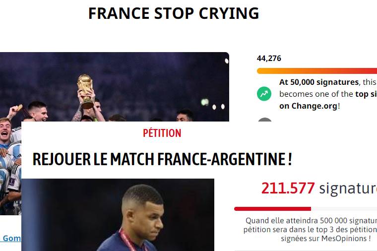 Argentijnse reactie op Franse petitie over WK-finale: 'Stop met huilen'