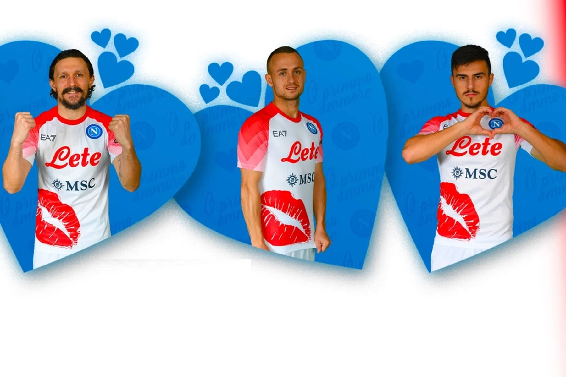 Napoli slaat weer eens toe met een nieuw shirt voor Valentijn