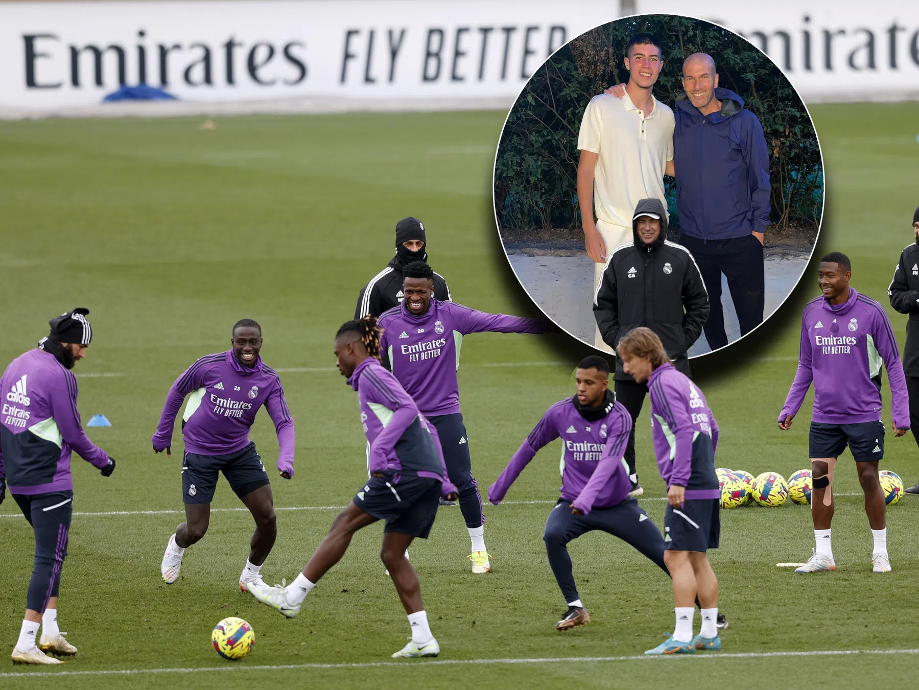 Elyaz is de vierde zoon van Zidane die meetraint met het eerste van Real Madrid