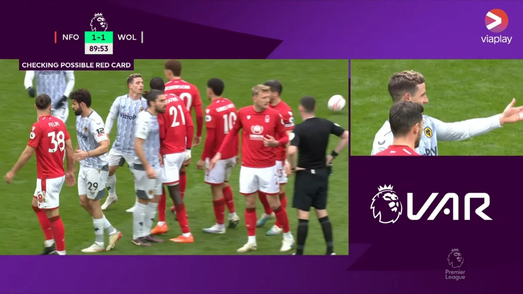 Bijzonder VAR-oordeel: spugende Wolverhampton-speler gaat vrijuit