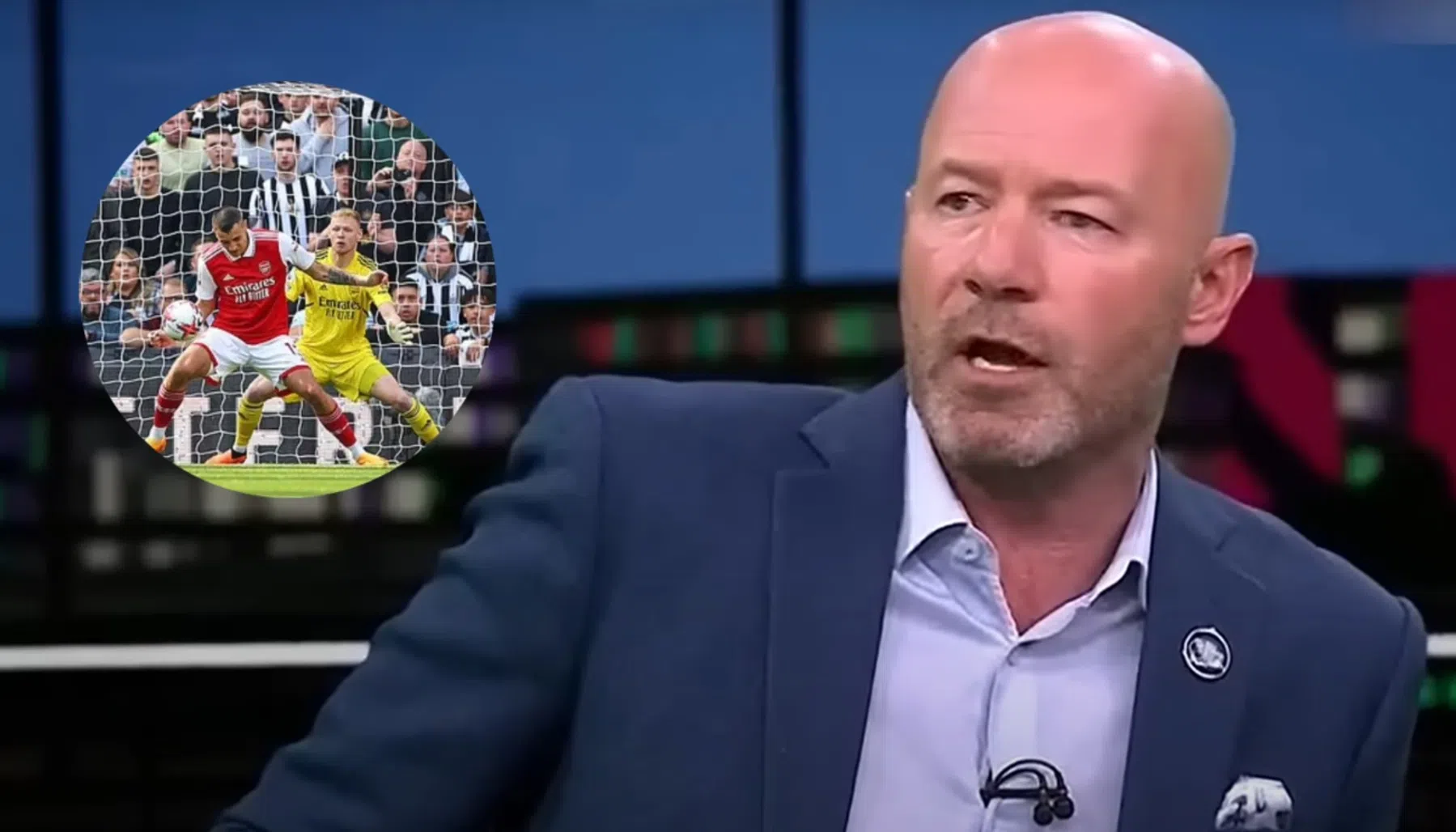 Withete Shearer botst met oud-arbiter na VAR-ingreep bij Newcastle-Arsenal