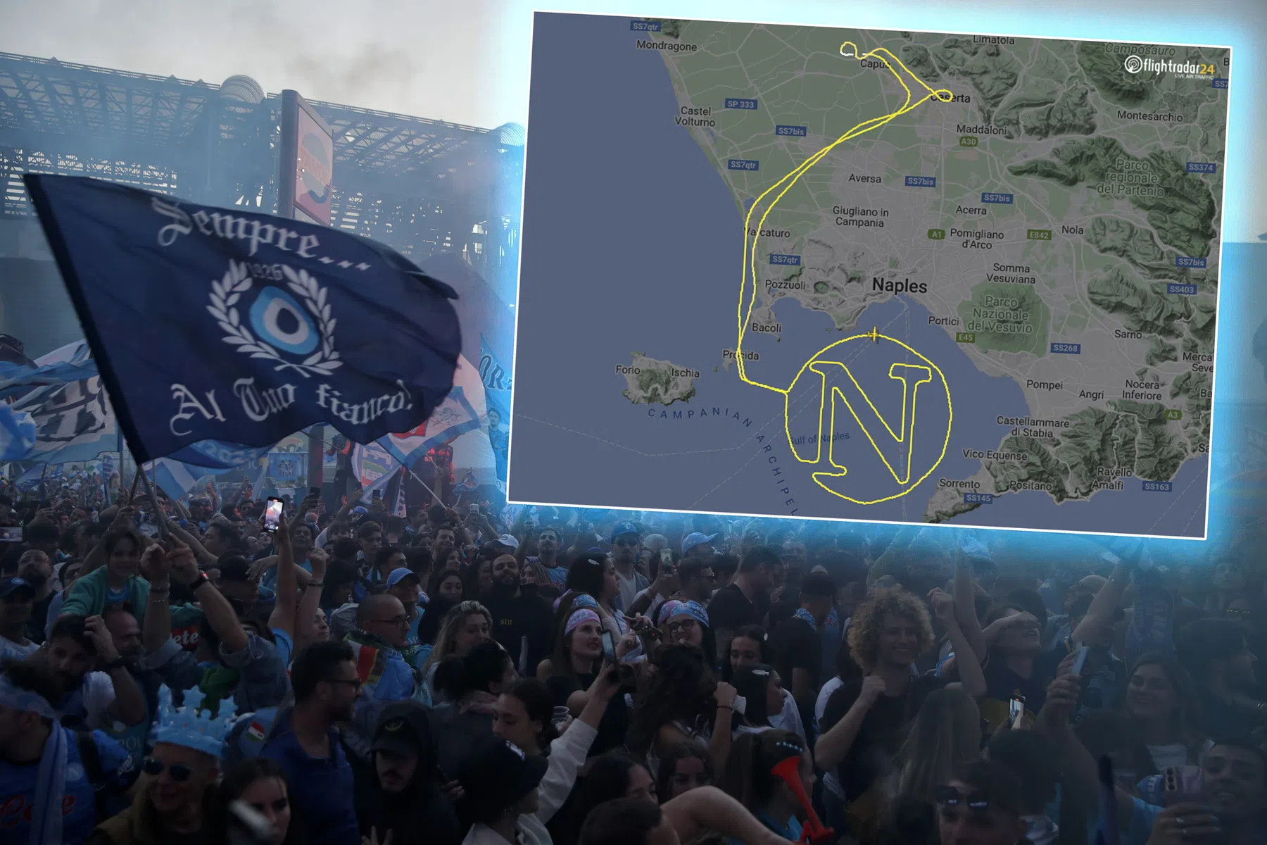 Napoli-fan gaat wel heel ver om het kampioenschap te vieren