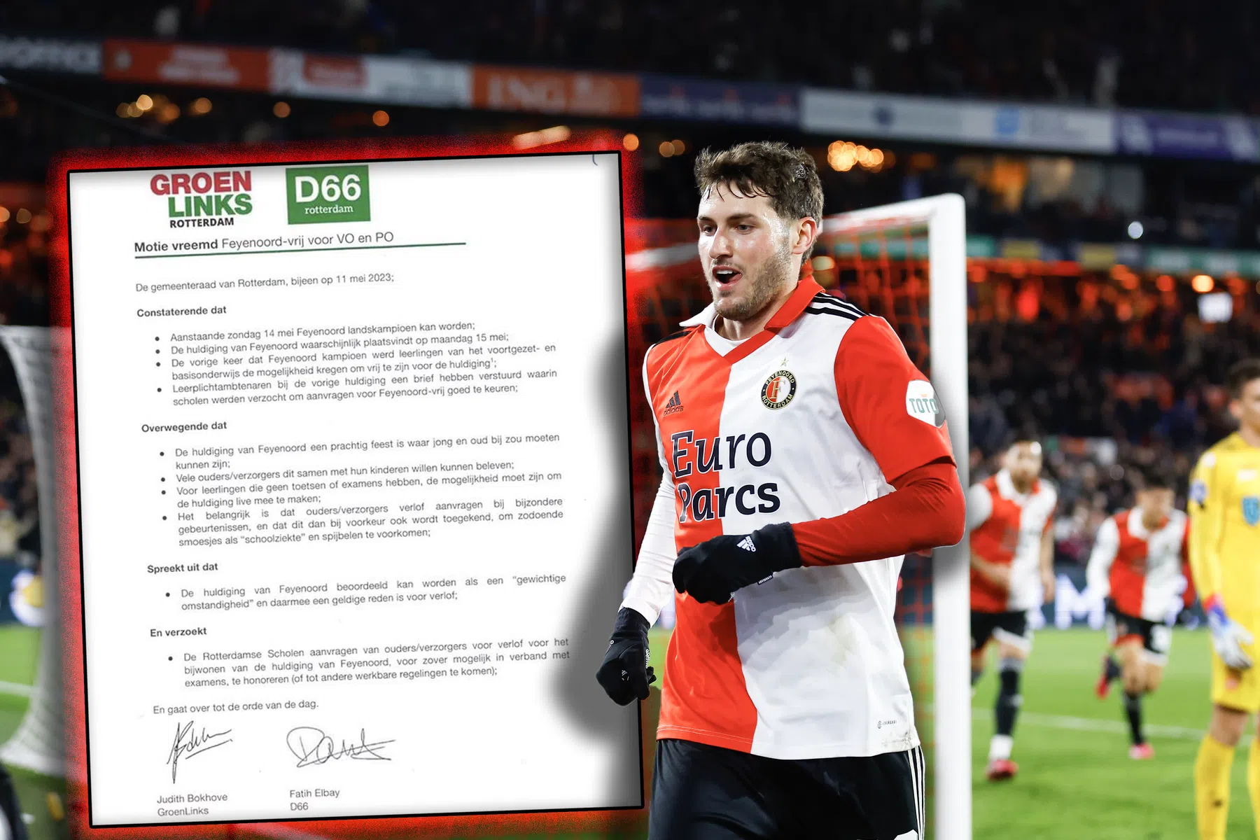 Gemeente verzoekt scholen om kinderen vrij te geven voor huldiging Feyenoord