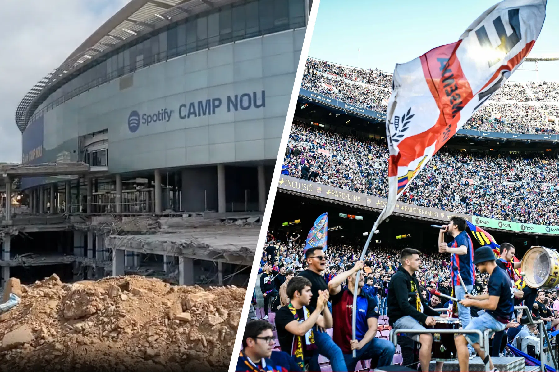 Camp Nou verandert in ruïne: werkzaamheden in volle gang