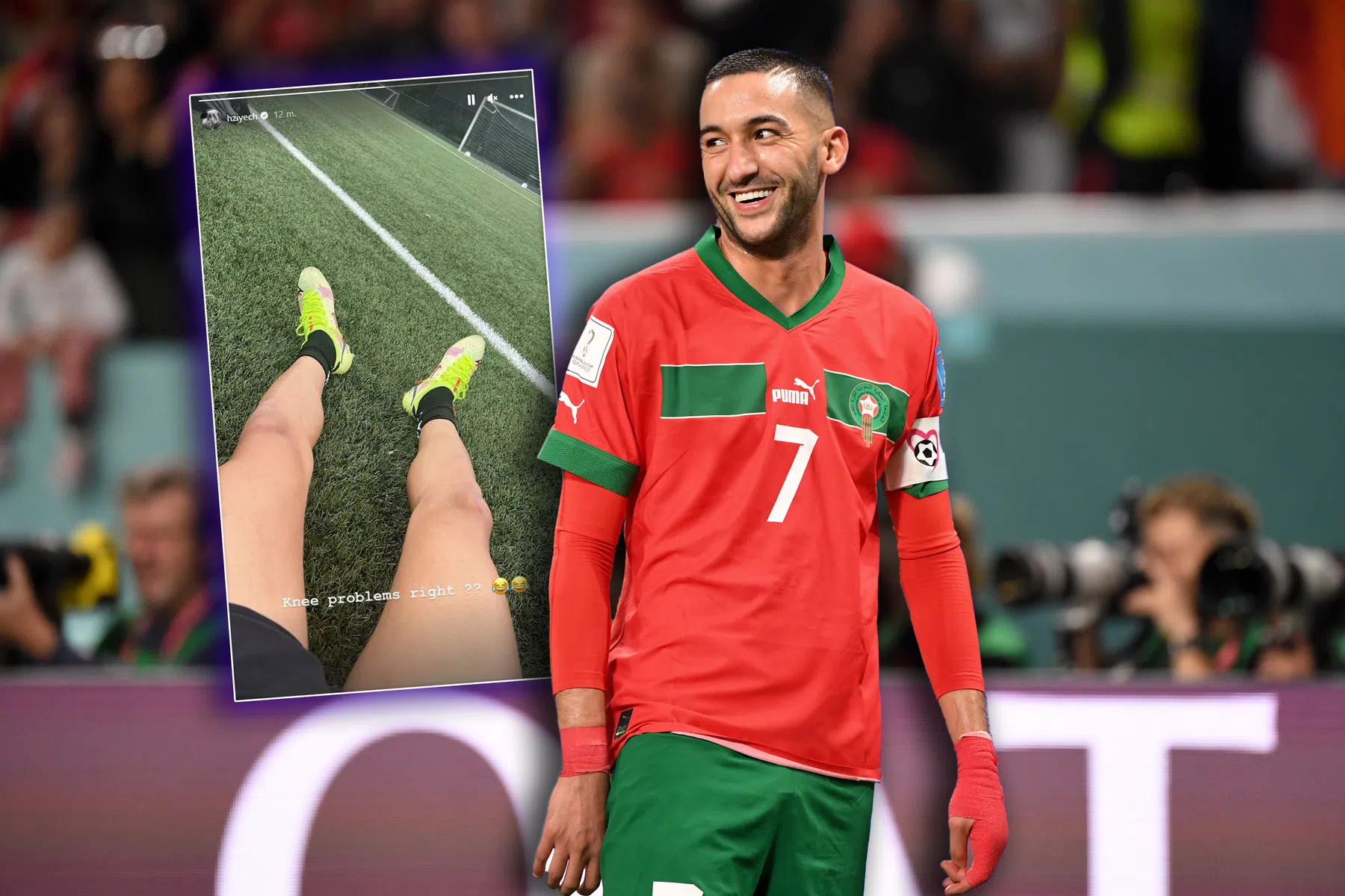 Ziyech steekt de draak met vermeende knieproblemen