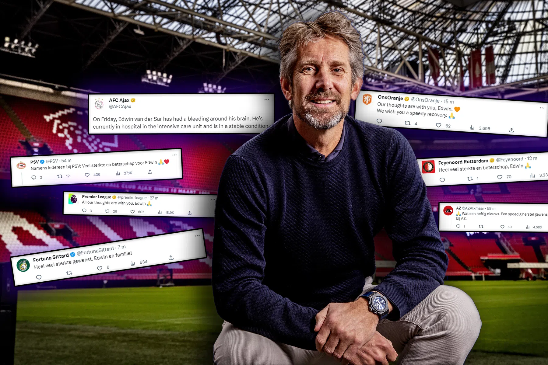 Voetbalwereld staat massaal stil bij slechte nieuws Van der Sar