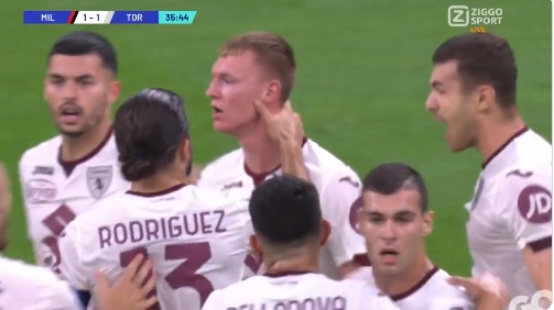 Schuurs maakt in San Siro zijn eerste goal in de Serie A