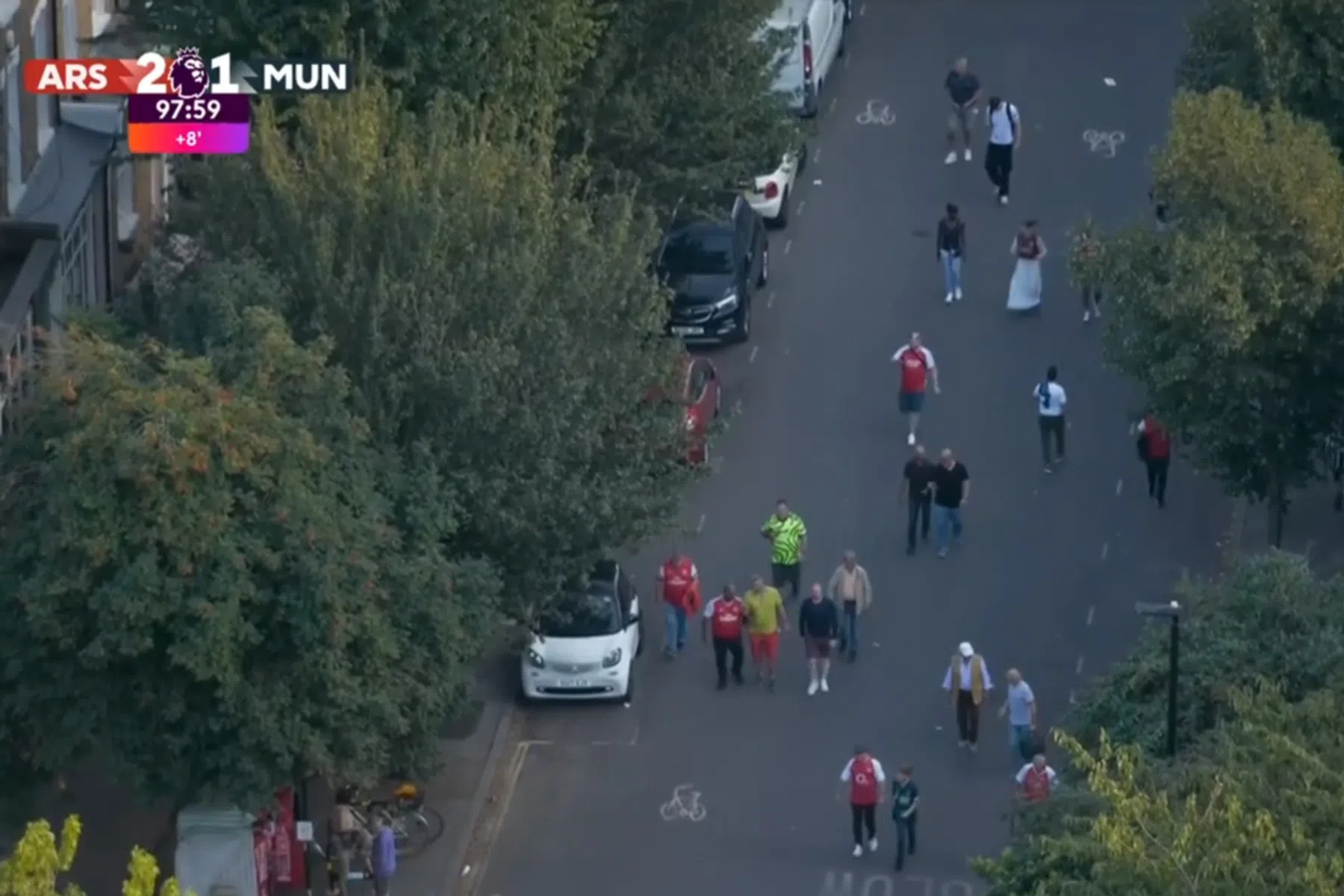 Arsenal-fans verlaten stadion vroegtijdig en missen cruciaal doelpunt
