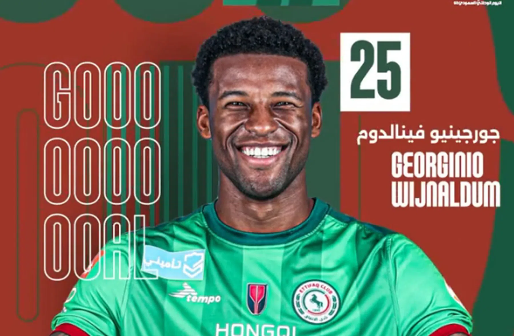 Wijnaldum maakt na 76 seconden eerste treffer in Saoedi-Arabië