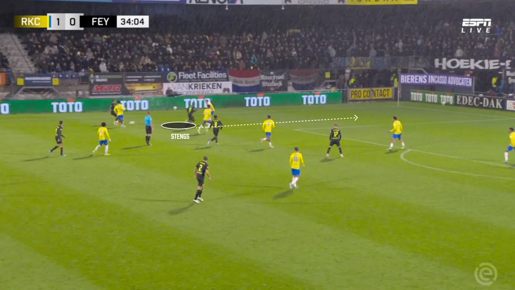 Loopacties Calvin Stengs redden Feyenoord tegen RKC