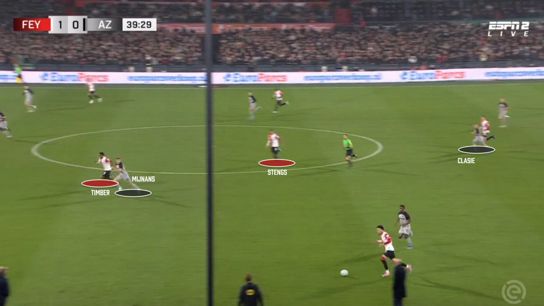 Quinten Timber laat Feyenoord domineren tegen AZ