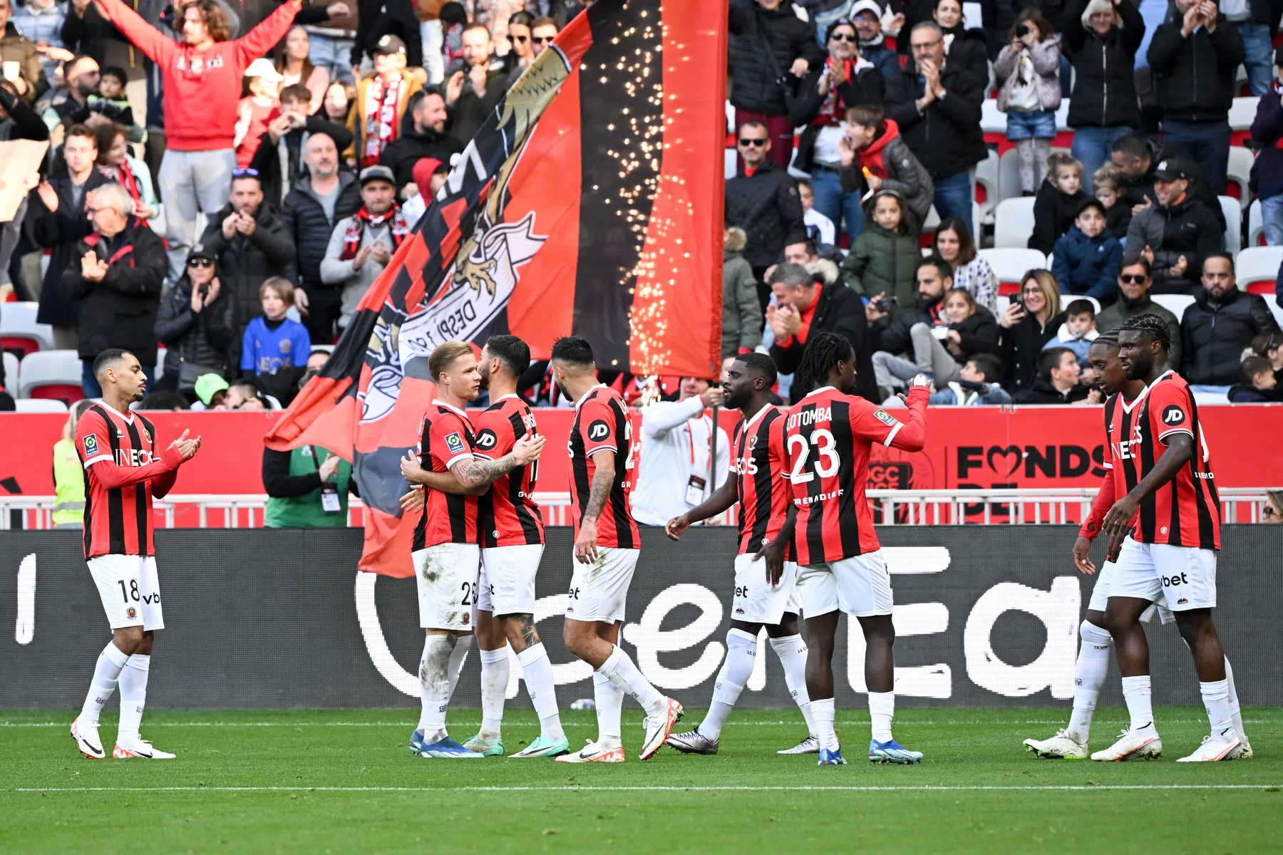 OGC Nice houdt voor achtste keer op rij de nul en breekt Ligue 1-record