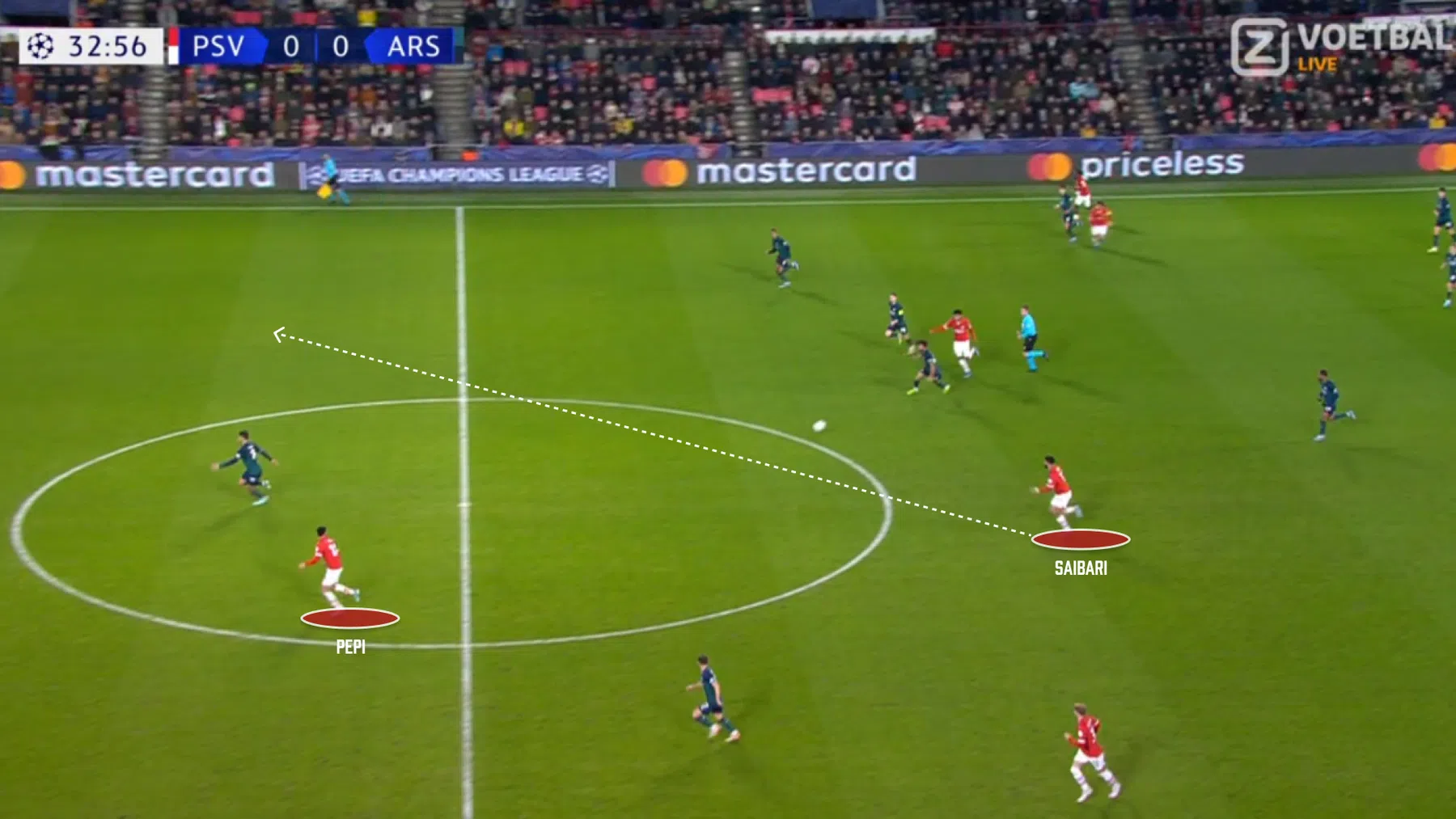 Ismael Saibari slaagt voor de Arsenal-test