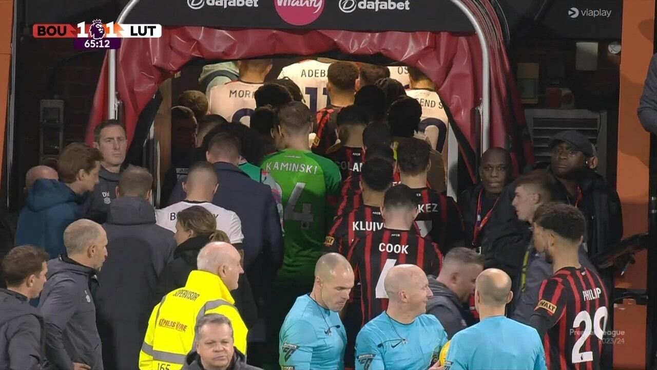Luton-verdediger zakt op het veld in elkaar: wedstrijd definitief gestaakt