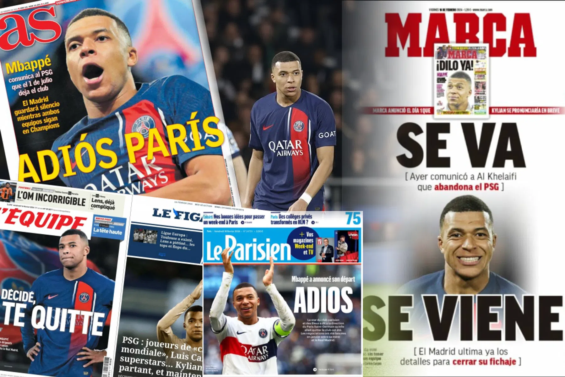 Internationale kranten staan stil bij vertrek Mbappé: 'Hij gaat, hij komt'