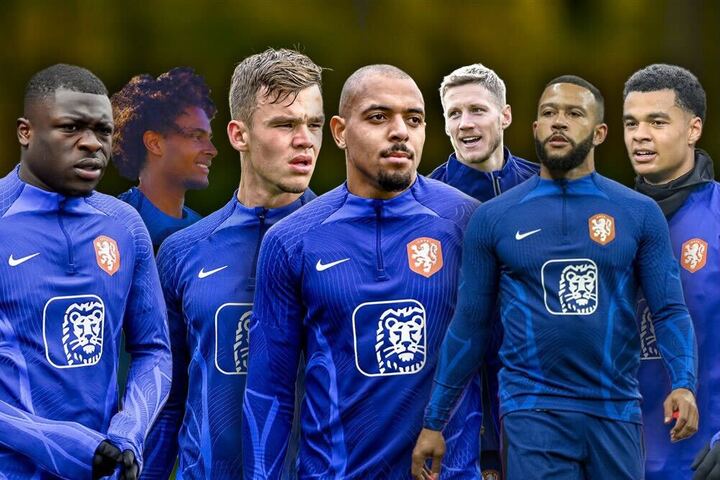 De zeven mogelijke spitsen van Oranje langs de meetlat