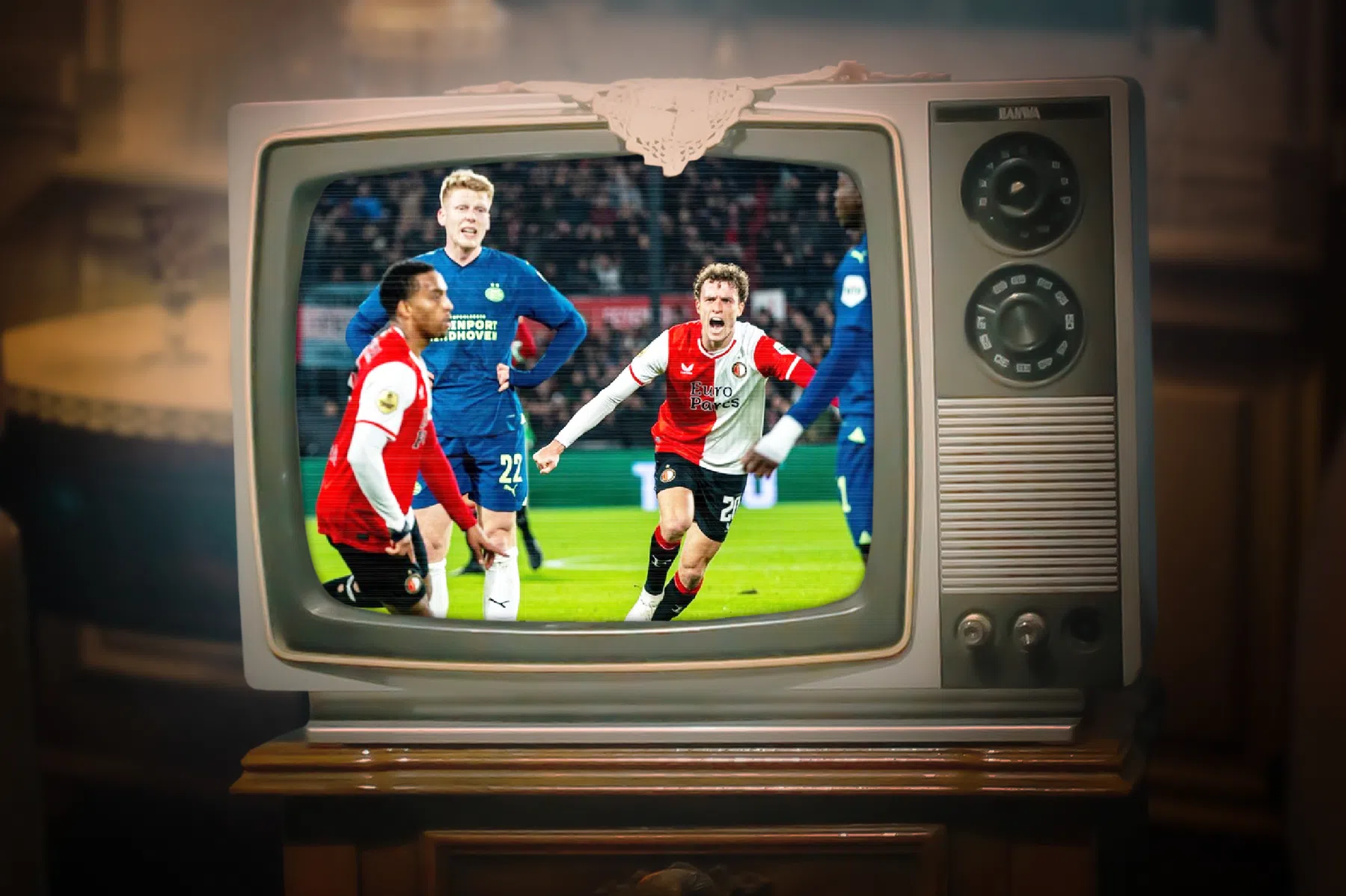 Voetbal op tv: op deze zender is PSV - Feyenoord te zien