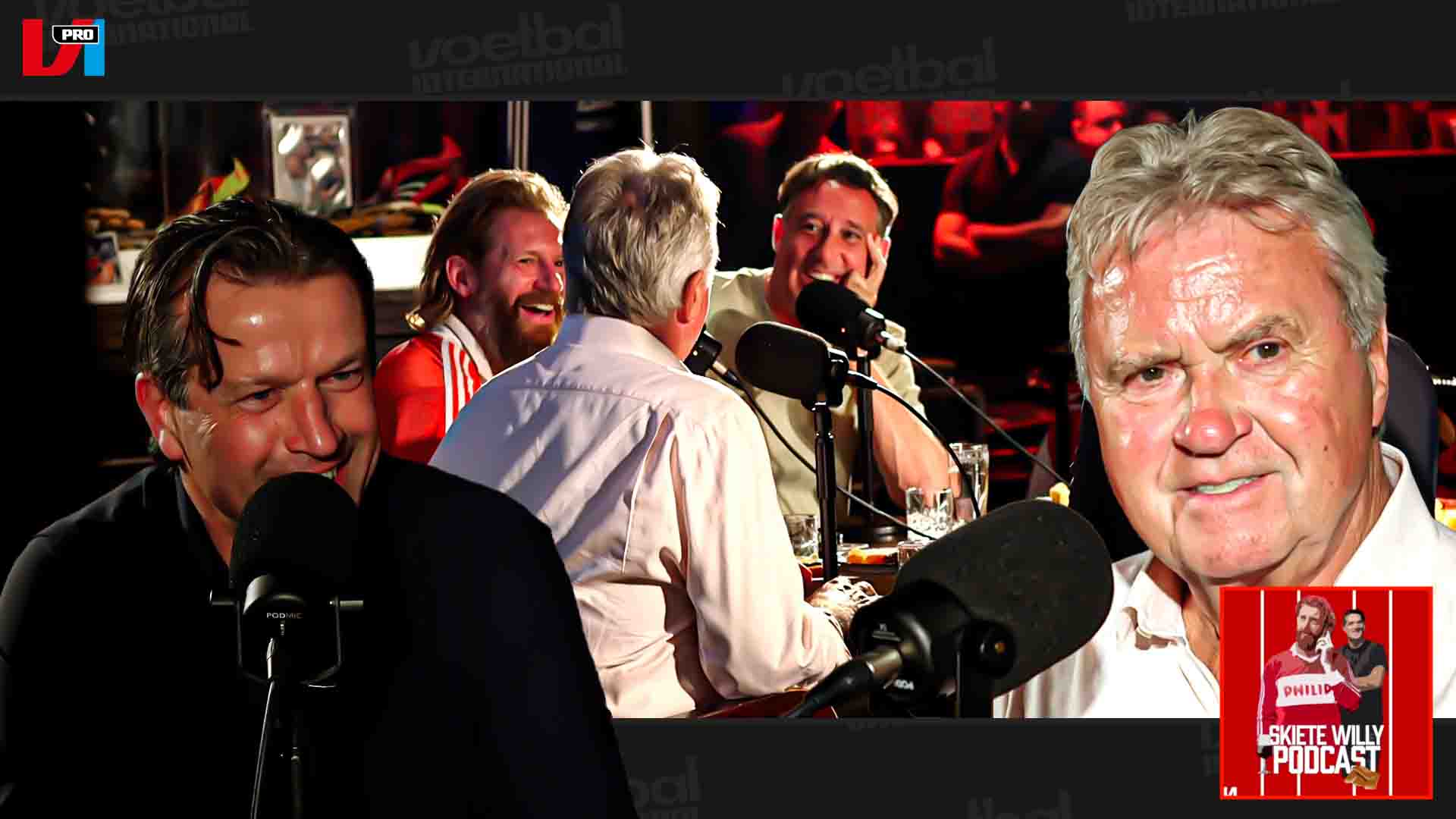 Skiete Willy live met Guus Hiddink: 'PSV is dit seizoen een maatje te groot'
