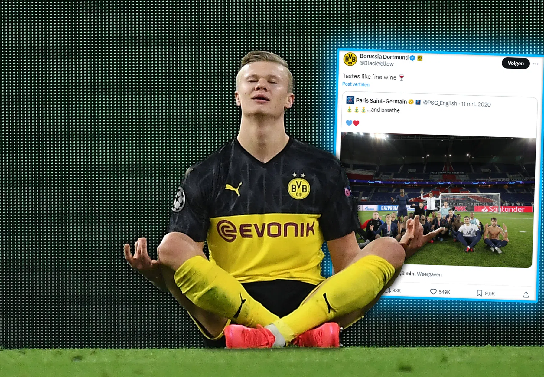 Dortmund gaat de wereld over met reactie op oude Haaland-post PSG