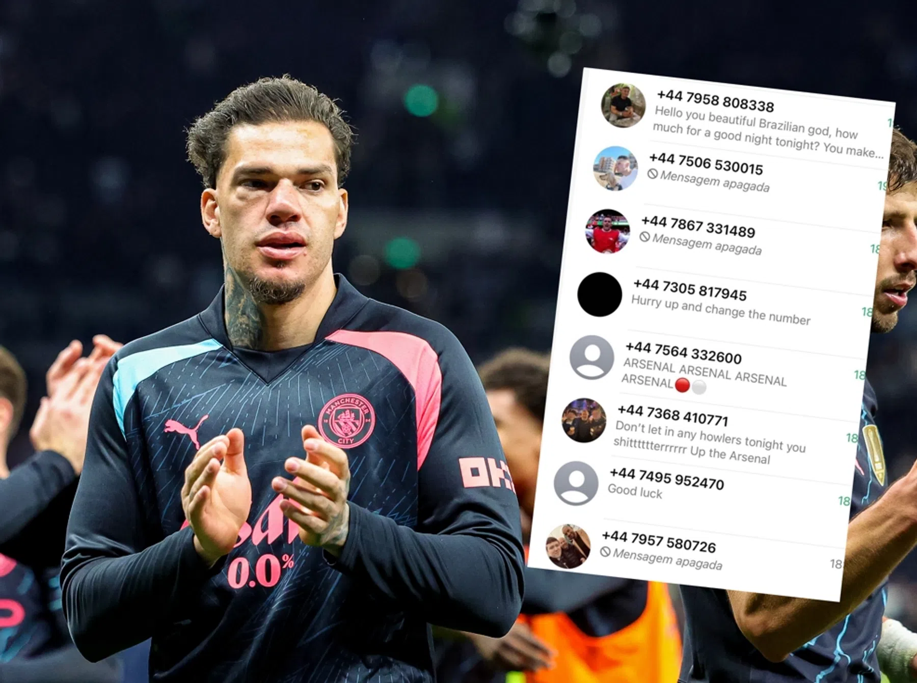 Uitgevallen Ederson kan weer lachen na zege en berichten van Arsenal-fans